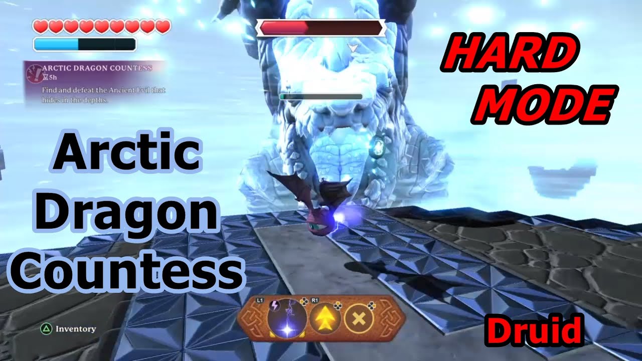 HARD MODE BOSS: Arctic Dragon Countess | Druid (Solo / No Damage) - Portal Knights