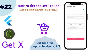 How to decode JWT token? || Adding a middleware in ExpressJs || #22