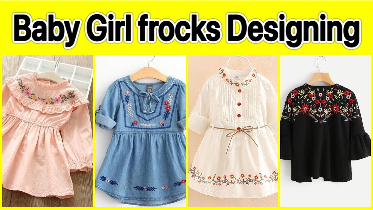 hand embroidery baby girl dresses / baby girl frocks / baby girl