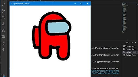 Draw Among us character using #python  #viral #popular