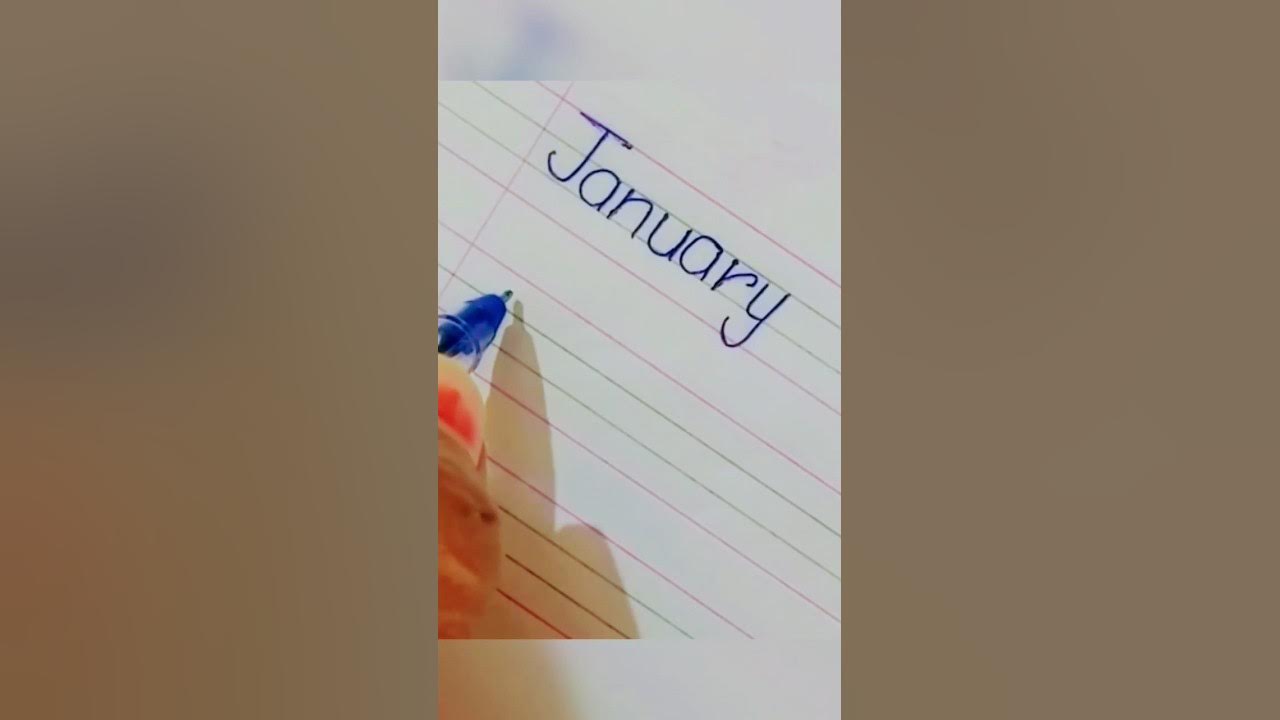 how to write January, January, Cursive writing, January in Cursive