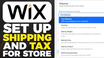How To Set Up Shipping And Tax For Your WIX Store (2025)