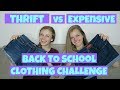 Thrift vs Expensive Back to School Clothing Challenge ~ Jacy and Kacy