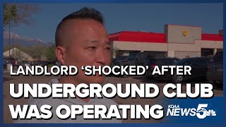 Colorado Springs landlord ‘shocked’ underground club was operating on property