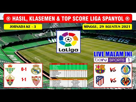 Hasil Liga Spanyol Tadi Malam ~ REAL BETIS VS REAL MADRID Laliga Spanyol 2021/2022 Jornada Ke 3