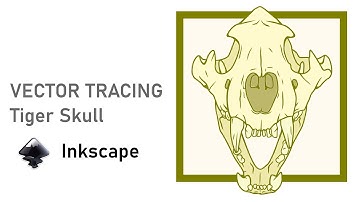 Speed Vector Tracing | Tiger Skull | Inkscape
