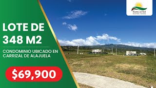 Lote de 348 m2 a la venta en condominio ubicado en Carrizal de Alajuela. Lote de 348 m2 a la venta en condominio ubicado en Carrizal de Alajuela.