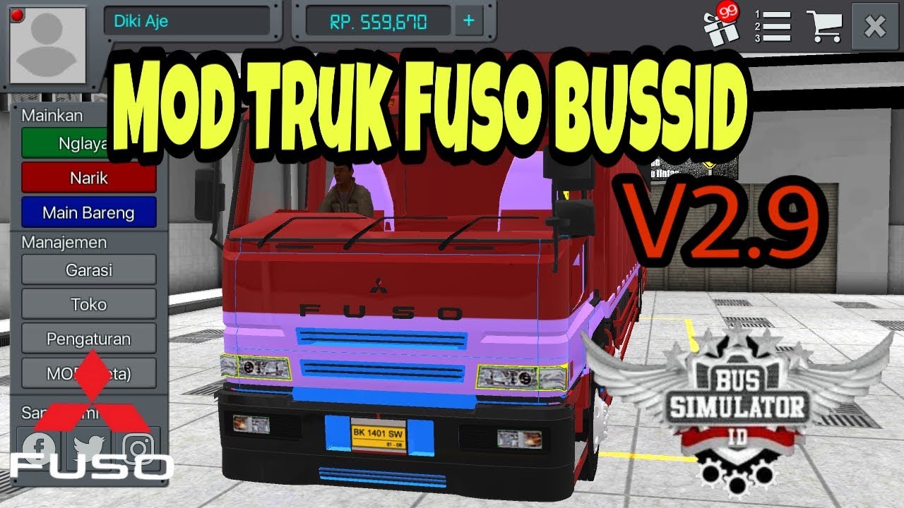 Cara Simpel Pasang Mod  Truk  Fuso  BUSSID  V2 9 YouTube