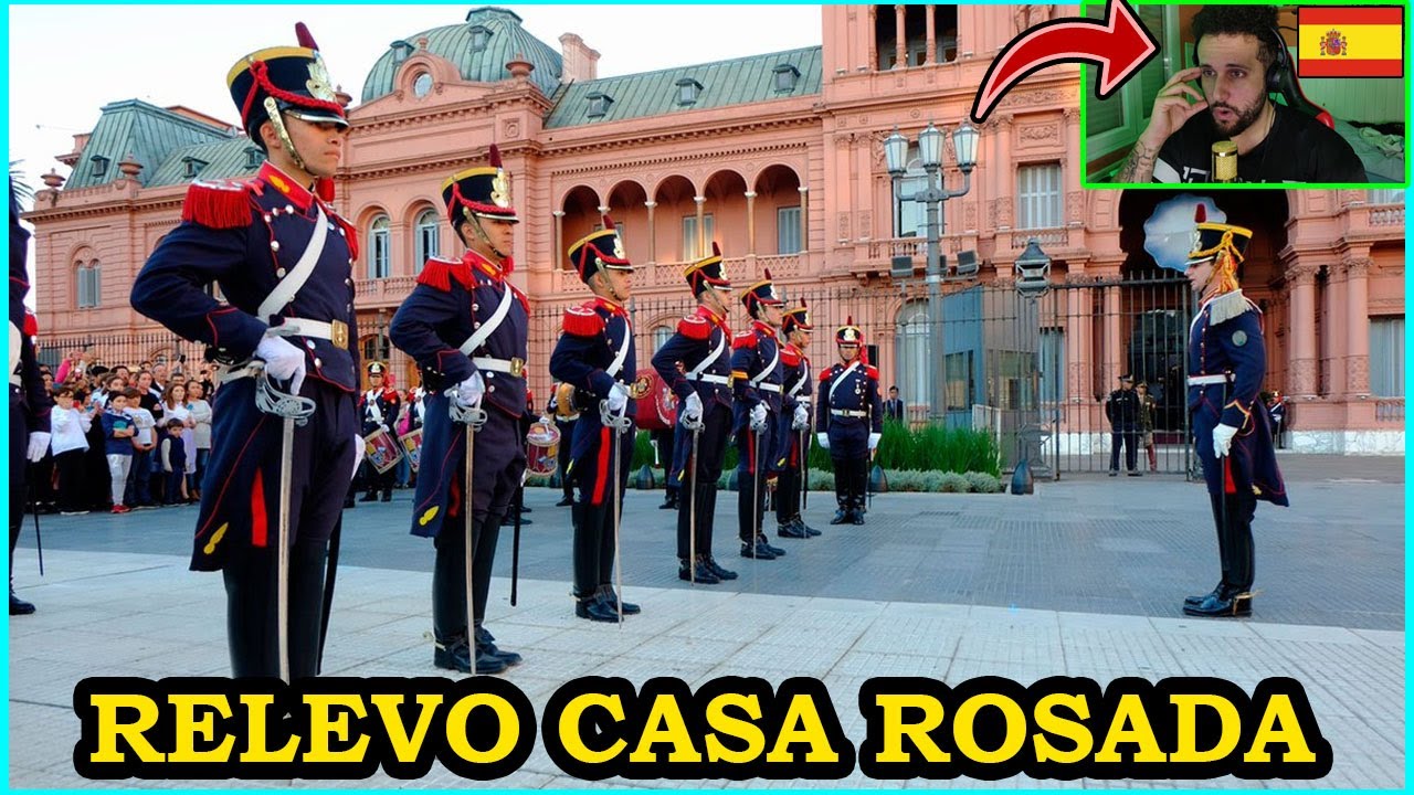 Español SE EMOCIONA con EL RELEVO DE GUARDIA de CASA ROSADA 😍
