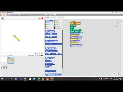 Scratch tutorial with Daniel: Drawing a rectangle version 1