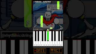 Undertale - Dating Start | Easy Piano Tutorial #shorts