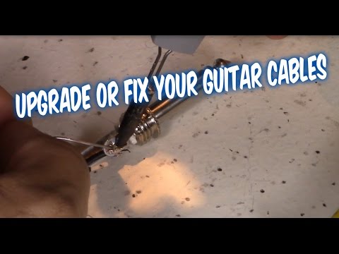 How to solder and fix guitar bass microphone instrument cables with 1/4 inch connectors