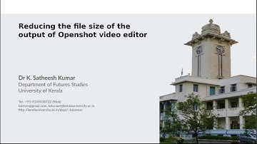 Reducing output file size of OPENSHOT video editor