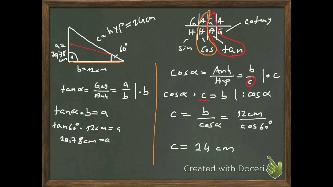 Aufgaben Sinus Cosinus Tangens Mit Lösungen www.pdfprof.com