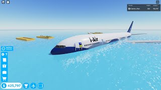 Roblox Cabin Crew Simulator | B777 | Water Landing
