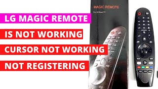 how to fix lg tv magic remote is not working / not registering / won't pairing / cursor not working