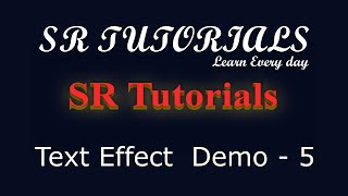 Information Text Shadow Effect | Demo - 5 | Css | SR Tutorials | Sarvesh Mishra SR Update