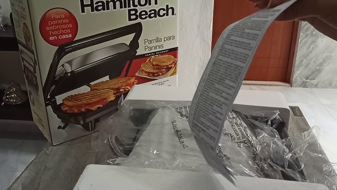 Panini Hamilton Beach Sandwichera Panini Press Gourmet 25462Z