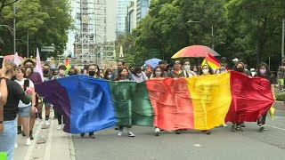 Hundreds Take Part In Pride March In Mexico City  Afp