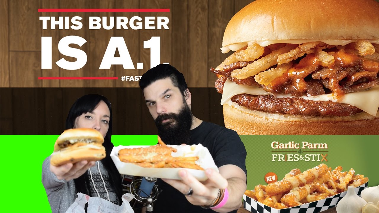 Checkers / Rally's A1 Buttery Steak Burger & Garlic Parm Fries & Stix