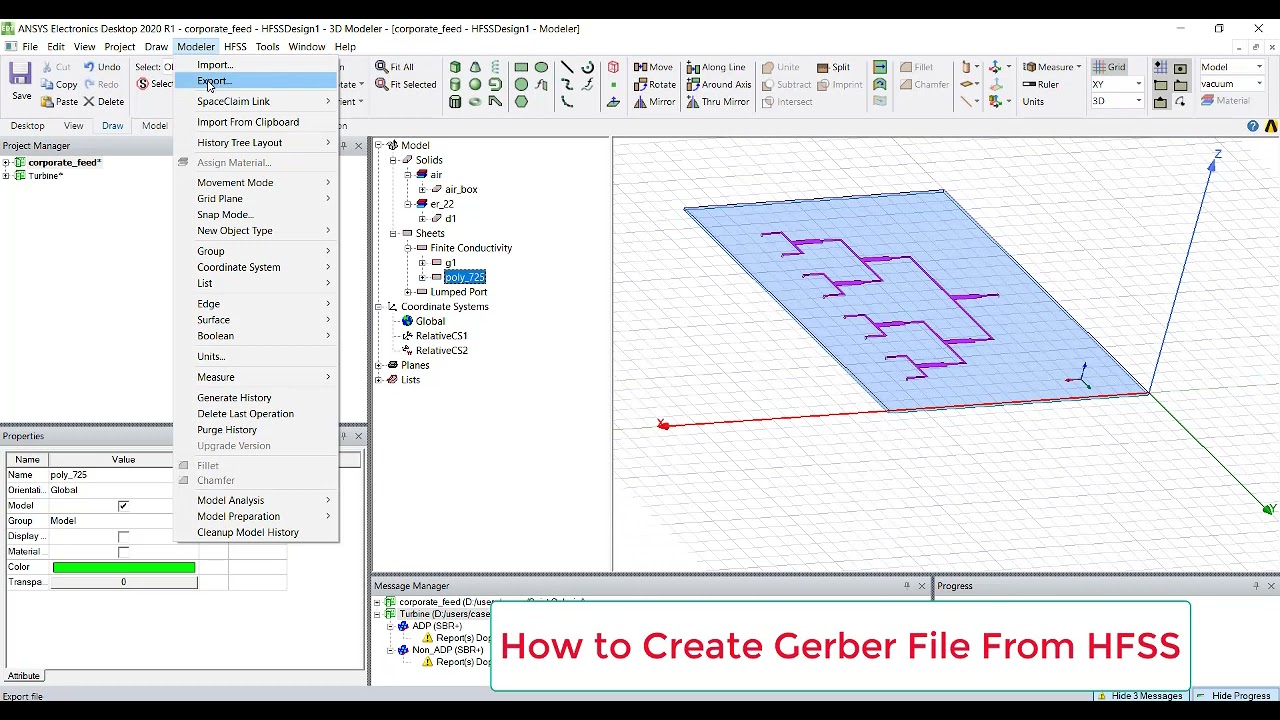 How To Export Gerber File From Ansys Hfss - Pcb/Antenna Fabrication