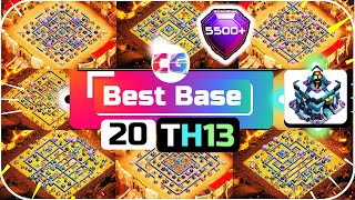 New Top 20 Th13  Base Link - Th13 war base - 28 August 2023 Legend bases - Clash of clans