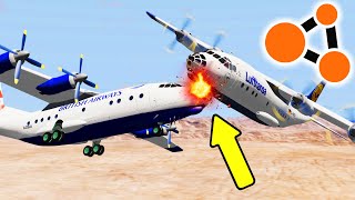 MidAir Airplane Crashes #1  BeamNG Drive