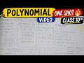 Class 10 Polynomials One Shot | NCERT + Important Questions