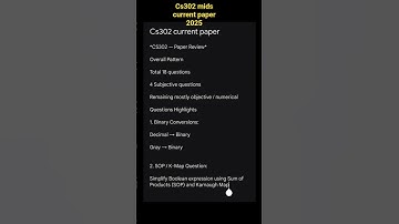 cs302 mids current paper 2025 #vu #vuexams #cs302