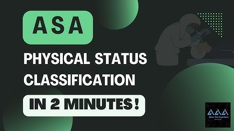 ASA physical status classification 🔥 Anaesthesia ASA in 2 minutes