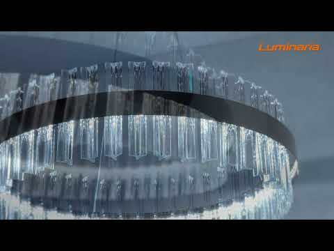 Люстра світлодіодна підвісна LUMINARIA SOFIA 120W R CHROME/CLEAR / LED світильник (з пультом), видео 1