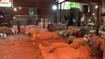 Tham Quan xưởng sản xuất tiện Lục Bình Phong Thuỷ Siêu To - Đồ Gỗ Kinh Bắc