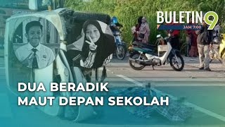 Dua Pelajar Maut Dirempuh Kereta Depan Sekolah