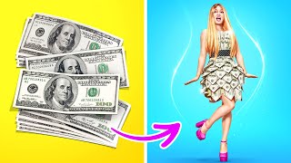 ¡Trucos de cambio de imagen de Barbie rica vs Ken pobre! Cómo hacerse popular en 24horas  #rich  👩‍🦰