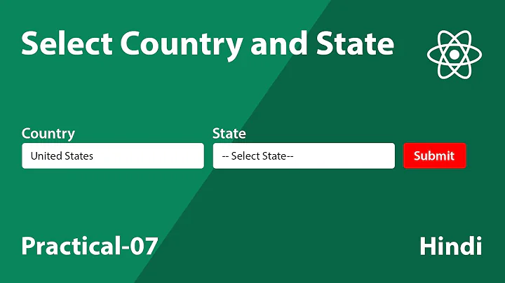 Select country and state using react js || Select Dropdown List of All Countries Names and State