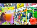 Fresh apple fruit juice in dhaka  street food in bangladesh