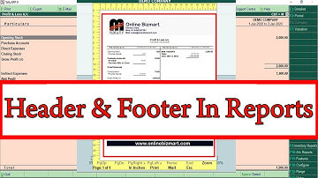 How to add Header & Footer in Tally Reports