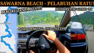 SAWARNA BEACH - PELABUHAN RATU | BERLIKU TANPA HENTI! POV DRIVING INDONESIA | CARVLOG | ROAD TRIP