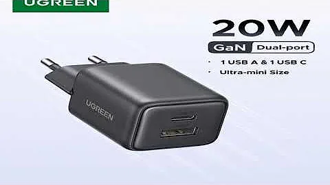 A must-have product! UGREEN 20W GaN Charger PD3.0 QC3.0 Mini USB C Phone Charger For iPhone 17 16