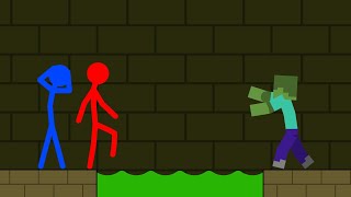 Watergirl And Fireboy Stickman Animation  Zombie All Episodes Part 1