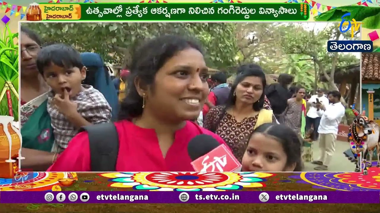 Sankranti Festival at Shilparamam: Gangireddulu Performances & Village Vibes Captivate Visitors