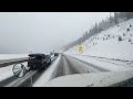 We drive over I70 in Colorado in a snow storm