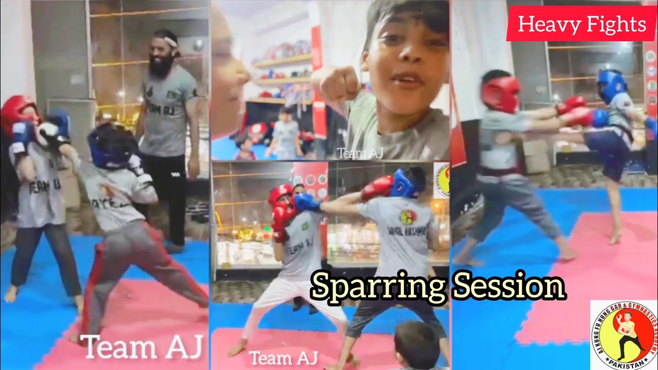 Hard Boxing and Kickboxing Sparring Sparring Session Seniors and