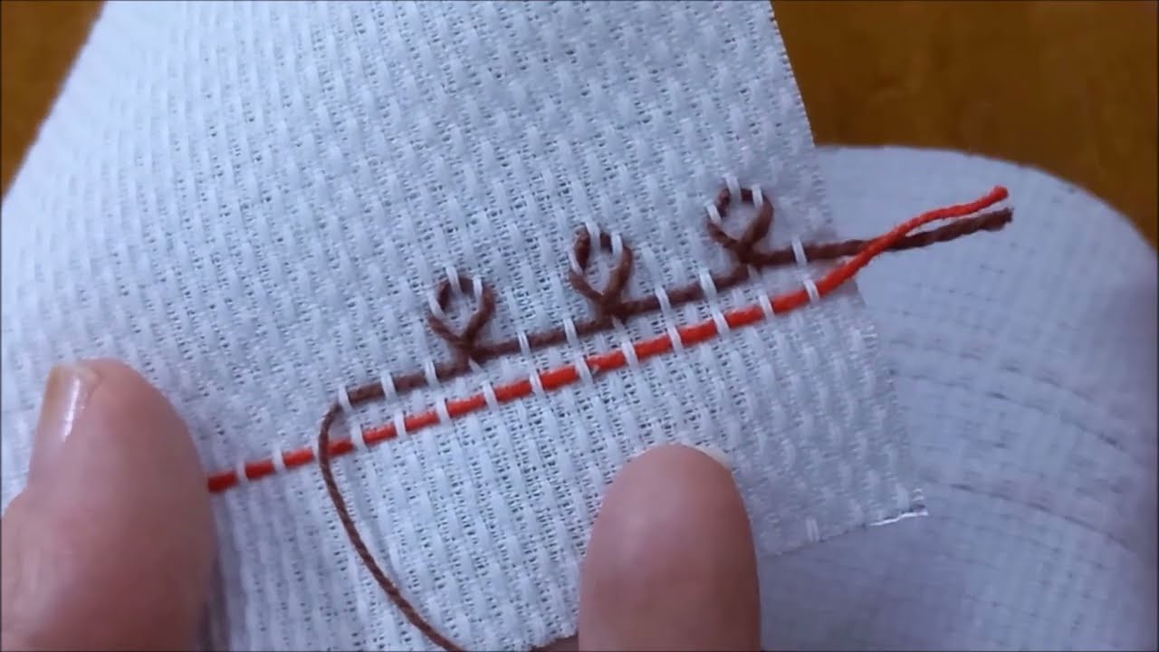 Bordado em Vagonite fácil para iniciante pontos 1 e 2  #iniciantes #vagonite #bordado #passoapasso