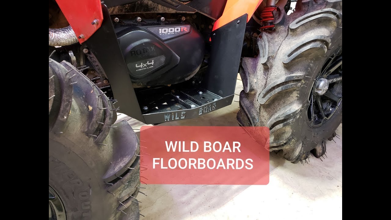 Canam Renegade Floor Board Install Wild Boar ATV 4k YouTube