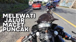 YAMAHA R25 IRIT BANGET UNTUK KELAS 250 CC LEWAT JALUR MACET PUNCAK