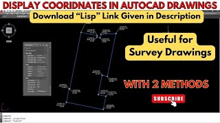 Display Coordinates in AutoCAD | Print Coordinates From AutoCAD | Lisp