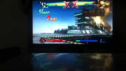 Umvc3 Amaterasu super jump air throw combo 2
