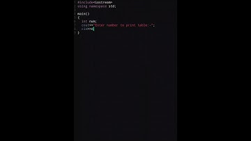 Print Table in c++||Using for Loop||User Enter print this||C++