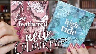 NEW ColourPop High Tide + Fine Feathered Palettes | 6 Mini Collections, Swatches + Comparisons